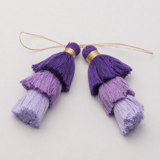 Fabric Tassels 75mm 4pcs MOD1