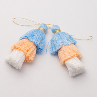 Fabric Tassels 75mm 4pcs MOD10