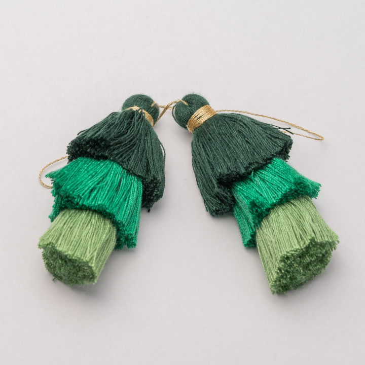 Fabric Tassels 75mm 4pcs MOD11