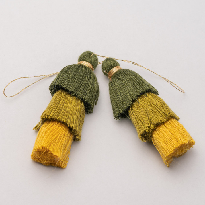 Fabric Tassels 75mm 4pcs MOD12