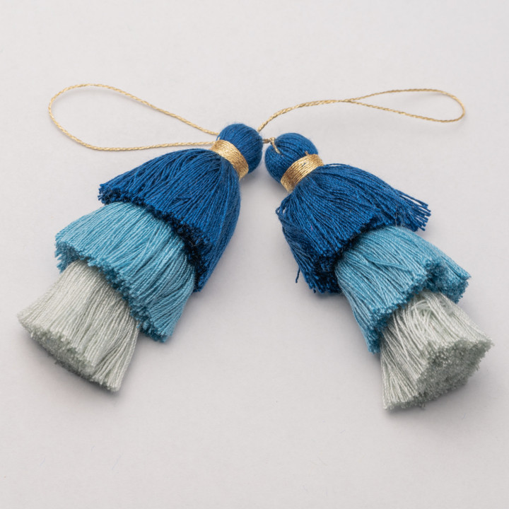 Fabric Tassels 75mm 4pcs MOD13