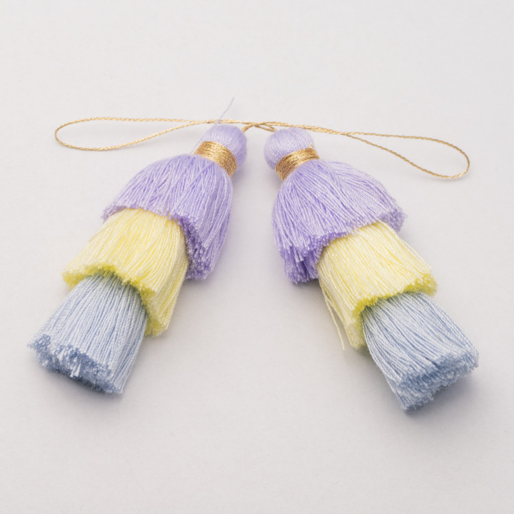 Fabric Tassels 75mm 4pcs MOD2
