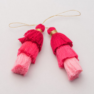 Fabric Tassels 75mm 4pcs MOD6