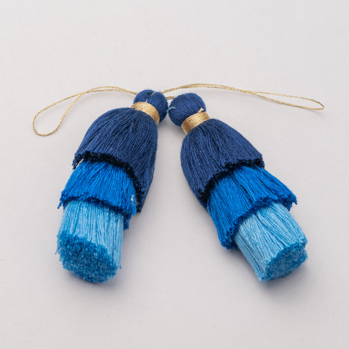 Fabric Tassels 75mm 4pcs MOD8