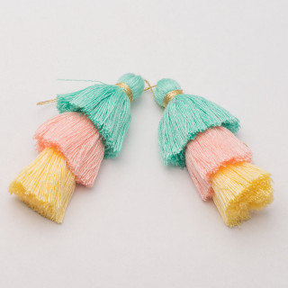 Fabric Tassels 75mm 4pcs MOD9