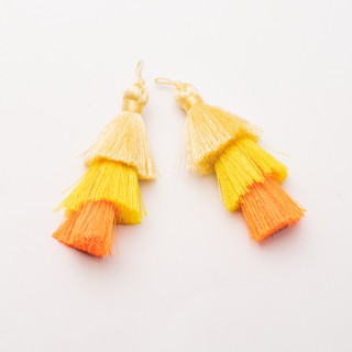 Fabric Tassels With Cord 70mm 5pcs MOD4