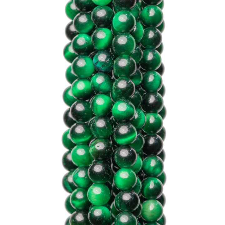 Ojo De Tigre Verde Esmeralda Redondo Liso 04mm