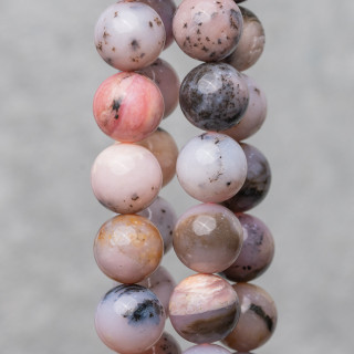 Runder glatter rosa Opal 12 mm dunkel