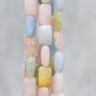 Aquamarine Berylli Multicolor Smooth Flat Rectangle 10x14mm