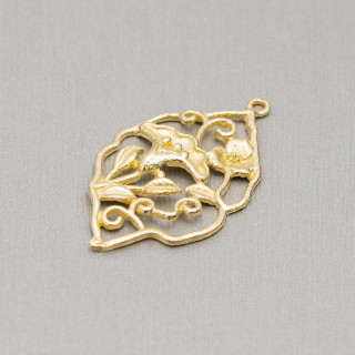Pendente Componente Di Bronzo Fantasia 19x32mm 20pz Dorato
