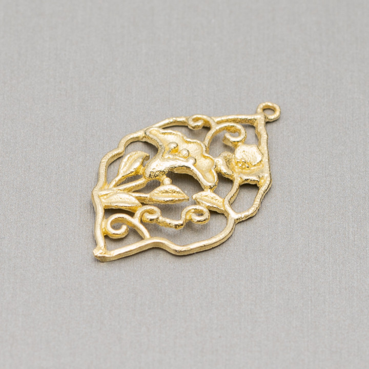 Fantasy Bronze Component Pendant 19x32mm 20pcs Golden