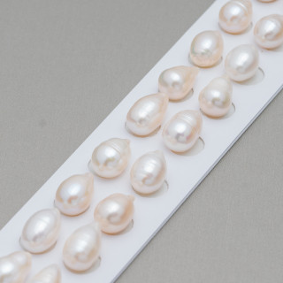 Cabochon River Pearls 1 Hole Drop (AWE) 9,5-10,0x14mm 10Paar