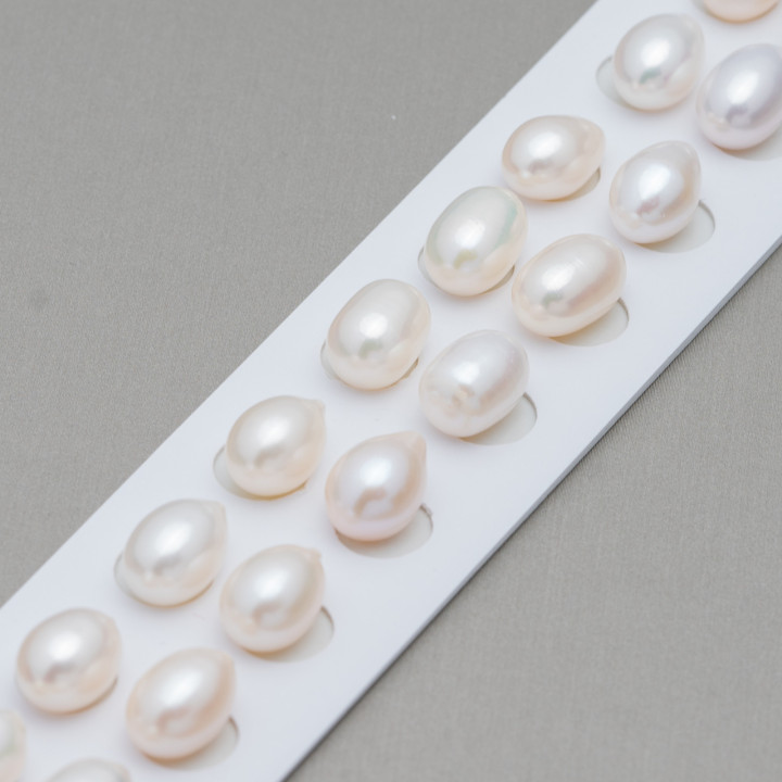 Cabujón River Pearls 1 Agujero Gota (YEO) 9,5-10,0x13,5mm 10Par