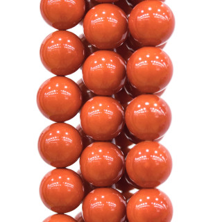 Majorca Red Coral Sardinian Pearls Round Smooth 14mm