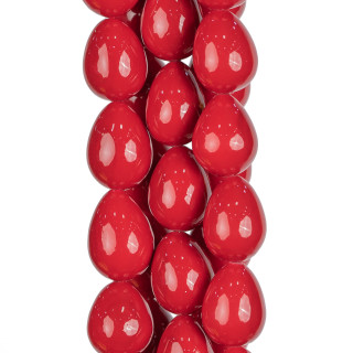 Majorca Red Drops Briolette Pearls 12x15mm