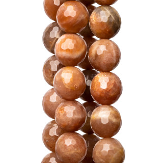 Rosa Mondstein facettiert 16 mm golden