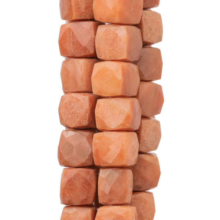 MachineCut Indian Stones Facettes Cube Fil 14-15cm Diamètre 8-10mm Or Sable