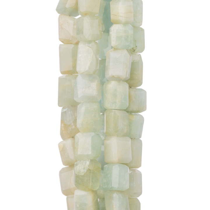 Piedras indias cortadas a máquina Piedra irregular facetada 14-15 cm Tamaño del alambre 8-10x13 mm Aguamarina cruda