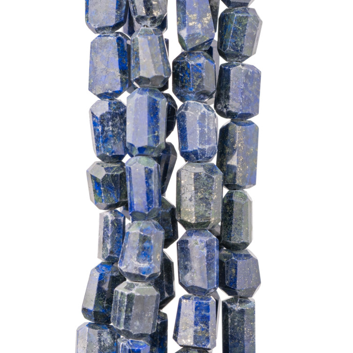 Pietre Indiane MachineCut Sasso Irregolare SfaccettatoFilo Da 14-15cm Misura 8-10x13mm Lapislazzuli