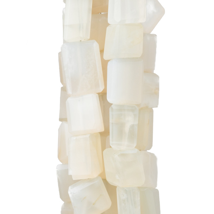 Indian Stones MachineCut Faceted Inregular Stone 14-15cm Μέγεθος σύρματος 8-10x13mm Moonstone