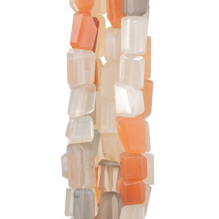 Piedras indias cortadas a máquina Piedra irregular facetada 14-15 cm Tamaño del cable 8-10x13 mm Piedra lunar multicolor