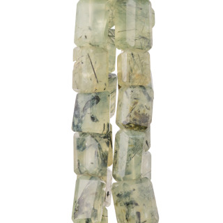 MachineCut Indian Stones Pierre irrégulière à facettes 14-15 cm Taille de fil 8-10 x 13 mm Prenite