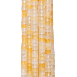 Quarzo Ematoide Giallo Rondelle Lisce Tubetti 4x2mm