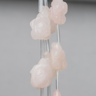 Rose Quartz Strand Animals 15x20mm Χελώνες 11τμχ Περίπου.