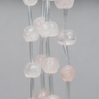 Rose Quartz Wire Animals 16x11mm Γουρουνάκια 15τμχ Περίπου.