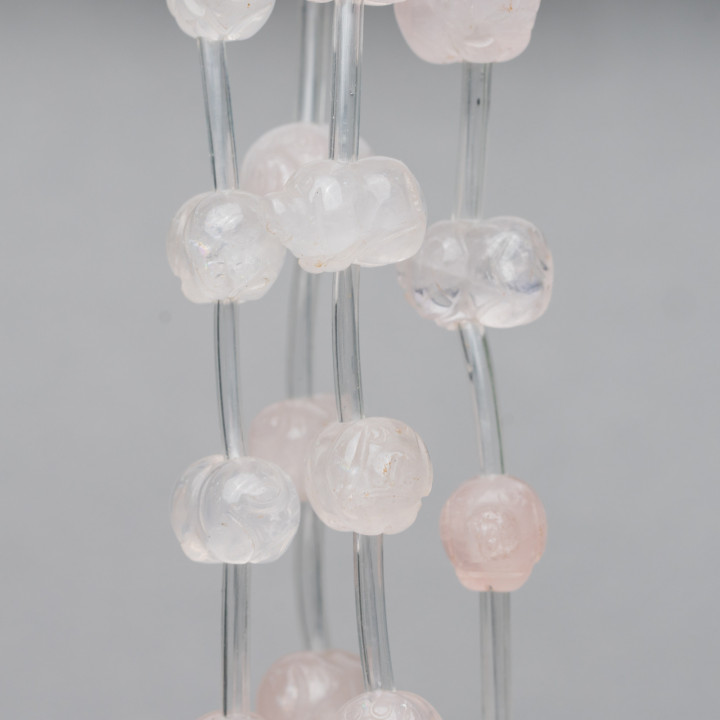 Rose Quartz Wire Animals 16x11mm Γουρουνάκια 15τμχ Περίπου.