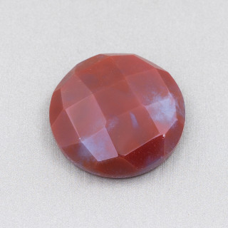 Round Faceted Cabochon Component 30mm 2pcs Indian Agate