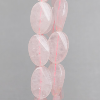 Twist Plat Ovale Quartz Rose 20x30mm