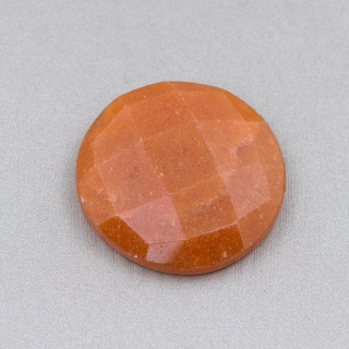 Komponente runder facettierter Cabochon 30 mm 2 Stk. Eosit