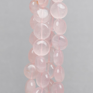 Rose Quartz Round Flat Smooth 14mm Clear