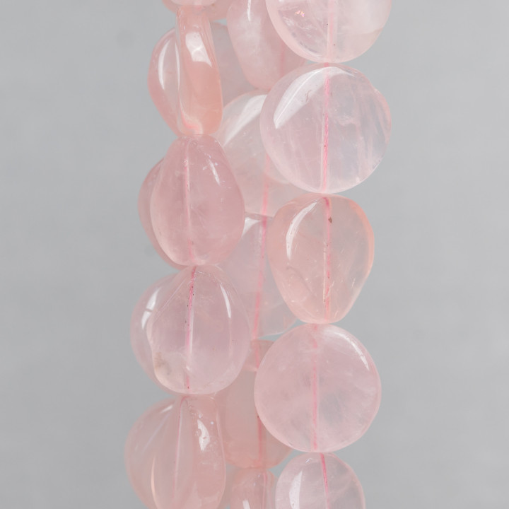 Redondo Cuarzo Rosa Smooth Twist 16mm Transparente