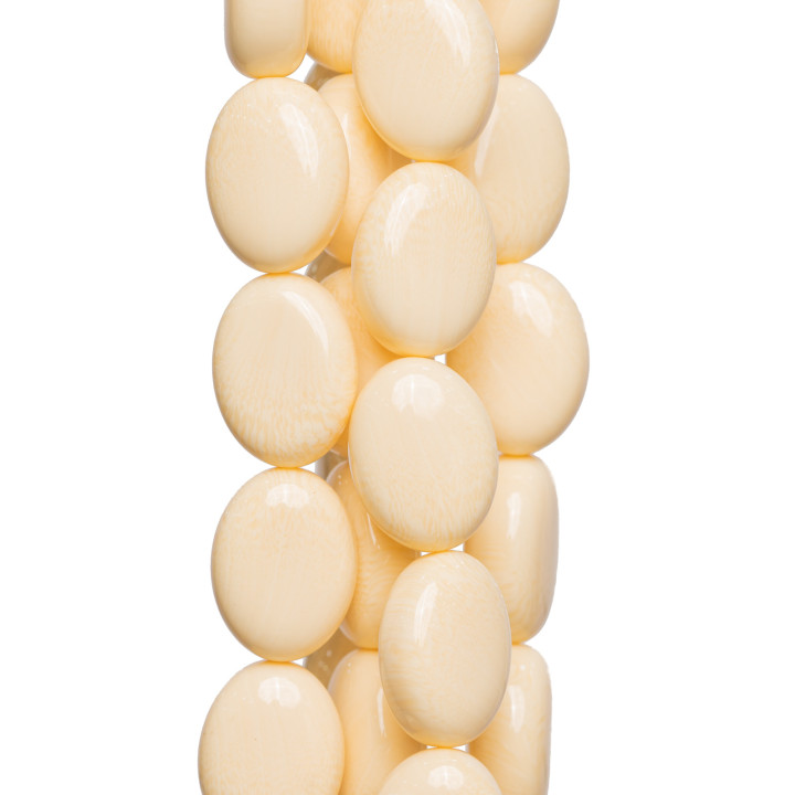 Flat Oval Bone Imitation Resin 15x20mm