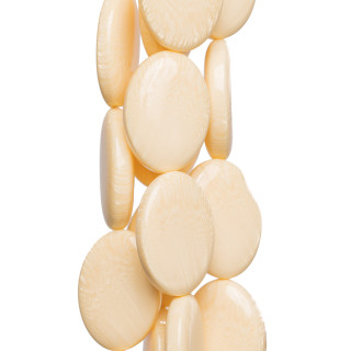 Plat Ovale Résine Imitation Os 25x35mm