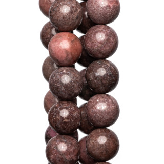 Rhodonite Rugueux Rond Lisse 10mm