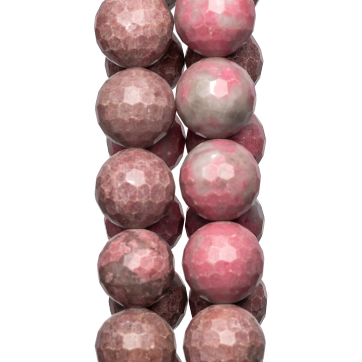 Rhodonite Facette 16mm Brute