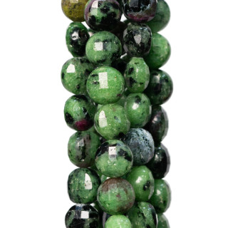 Rubizoisit, rund, flache Münze, facettiert, maschinell geschnitten, 8 mm