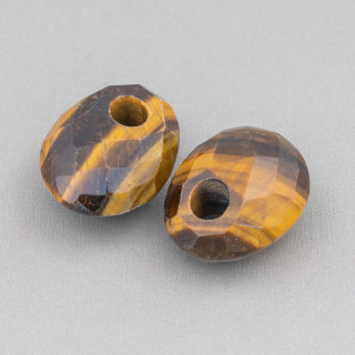 Συστατικό Οβάλ κρεόλ με όψη 20x25mm Πάχος 12mm 3τμχ Tiger's Eye