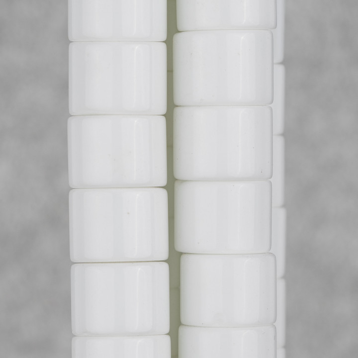 Κύλινδρος Λευκού Αχάτη Synt 15x11mm
