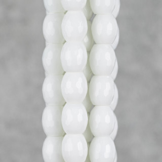 Agate Blanche Riz Synt Facette 12x13mm