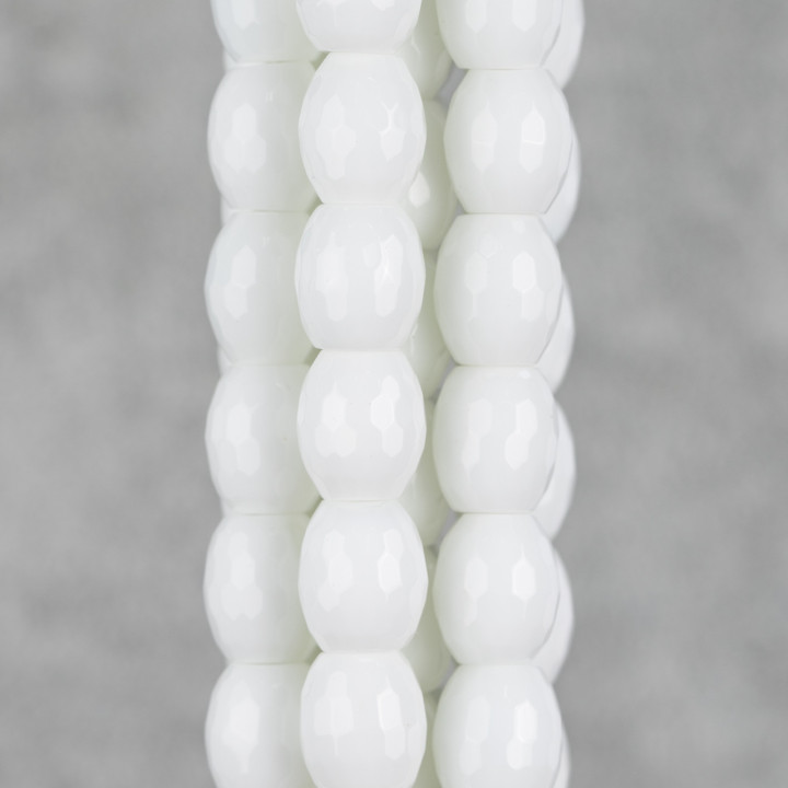 Ρύζι Λευκός Αχάτης Faceted Synt 12x13mm