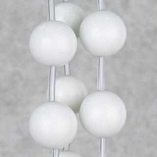 Weißer Achat glatt rund 25mm 8St