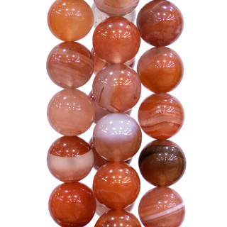 Agata Botswana Arancio Prima Scelta Tondo Liscio 11mm