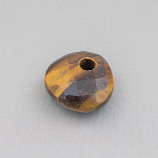 Creole Triangle Faceted Plectrum Component 25mm Πάχος 12mm 3τμχ Tiger's Eye