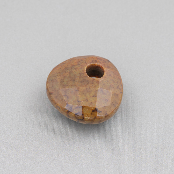 Creole Component Triangle Faceted Pick 25 mm Dicke 12 mm 3 Stück Ozeanachat