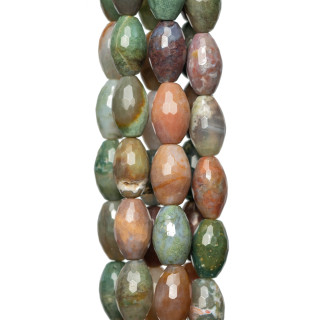 Agate Indienne Riz Facette 08x12mm