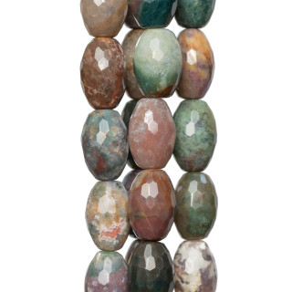 Indian Rice Agate Faceted 14x20mm